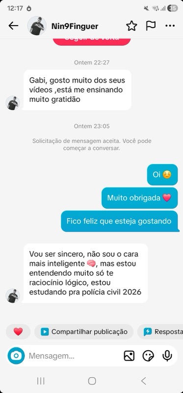 Aprendendo muito, estudando para concurso (Instagram)