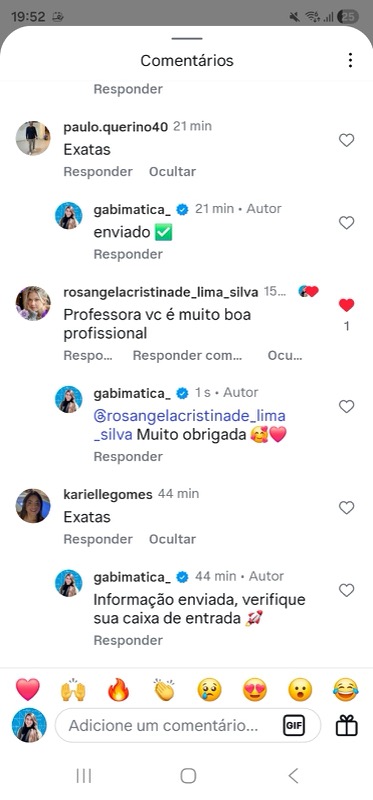 Professora muito boa profissional (Instagram)