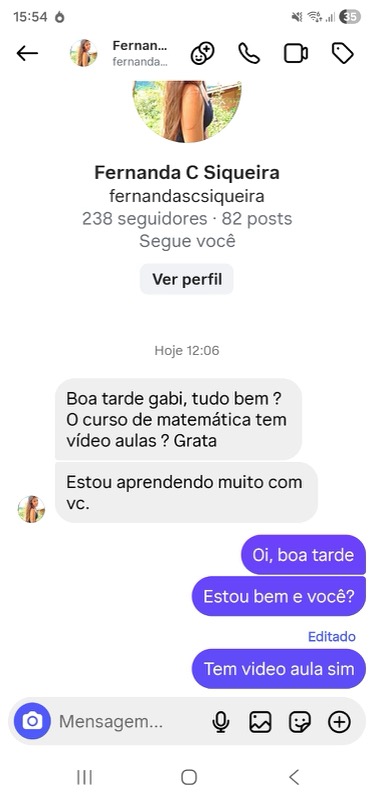 Aprendendo muito com a Gabi (Instagram)