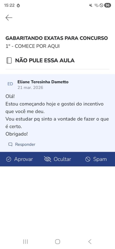 Aluno motivado a estudar (Hotmart)